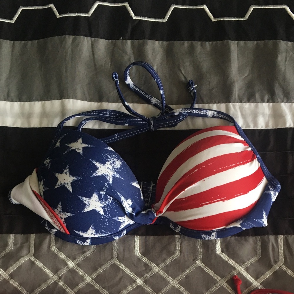 Bathing suit: top (small) and bottom (medium)